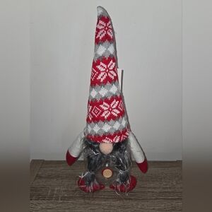 Red Knit Hat Gnome Jar Christmas Party Box.
